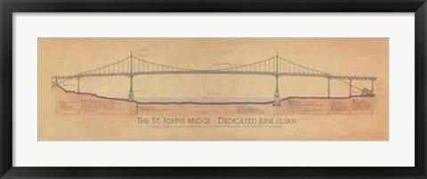 Framed St. Johns Bridge Print