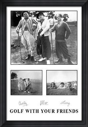 Framed Three Stooges: Golf With Your Friends Print