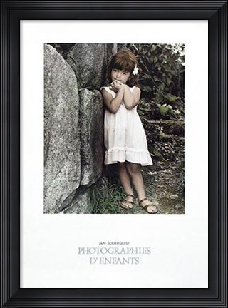 Framed Child in Garden Print