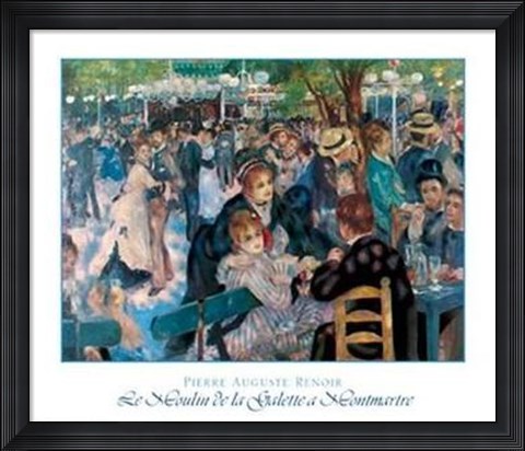 Framed Le Moulin De La Galette Print