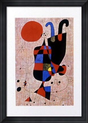 Framed Upside-Down Figures Print
