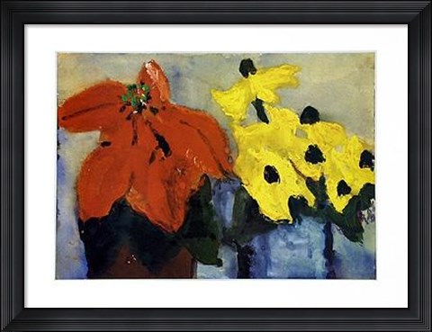 Framed Rudbeckias Print
