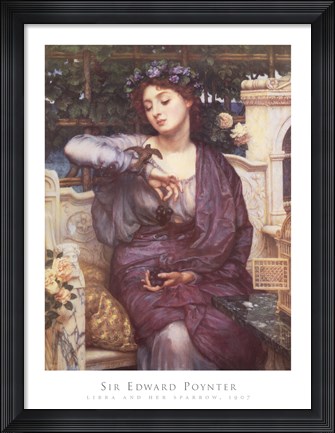 Framed Libra And Her Sparrow Print