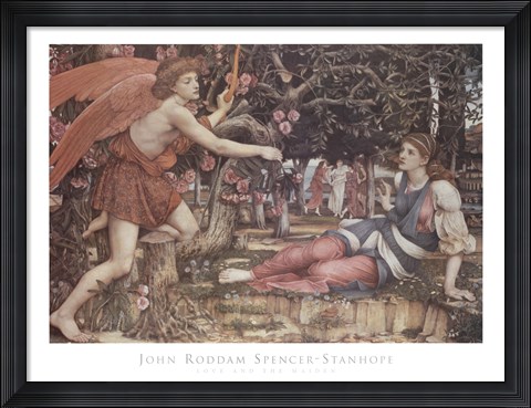 Framed Love and the Maiden Print