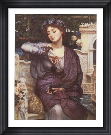 Framed Libra And Her Sparrow Print