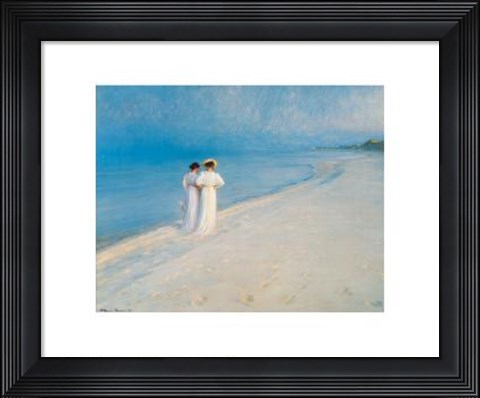 Framed Summer Afternoon On Skagen Beach Print