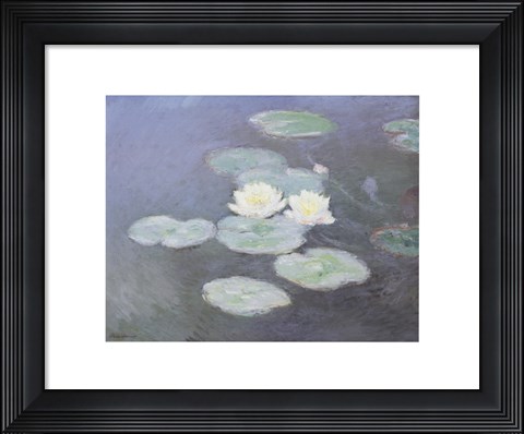Framed Nympheas Effet Du Soir Print