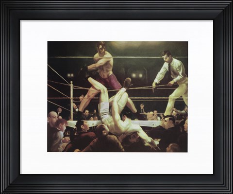 Framed Dempsey And Firpo Print