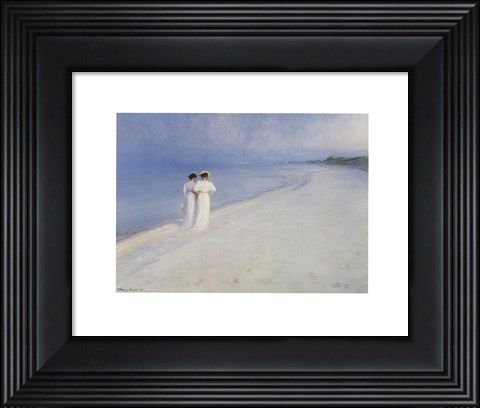 Framed Summer Afternoon On Skagen Beach Print