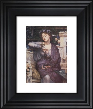 Framed Libra And Her Sparrow Print