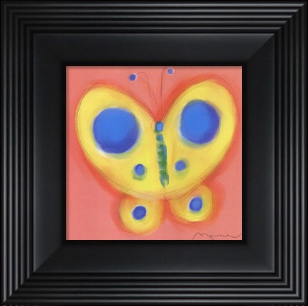 Framed Butterfly On Pink Print