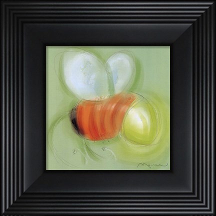 Framed Lightning Bug On Green Print
