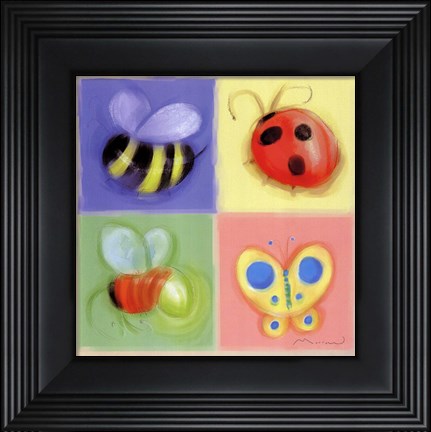 Framed 4 Bug Panel Print