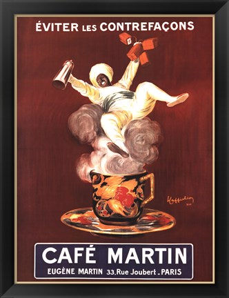 Framed Cafe Martin Print