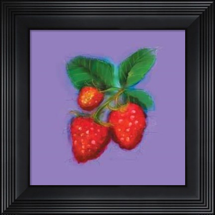 Framed Raspberries Print