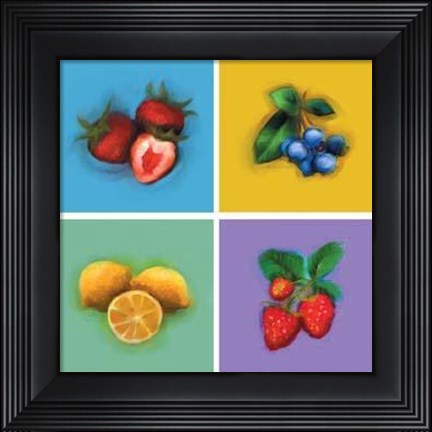 Framed Four Fruit Panel Print