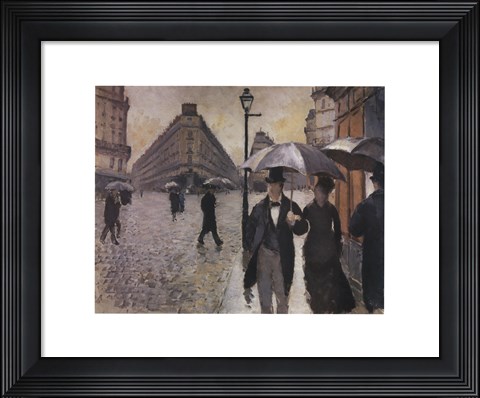 Framed Paris, a Rainy Day, 1877 Print