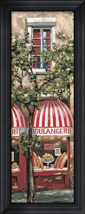 Framed Red Striped Awning Print