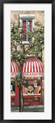 Framed Red Striped Awning Print