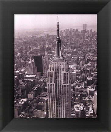 Framed Empire State Building / World Trade Center Print