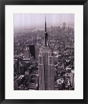 Framed Empire State Building / World Trade Center Print