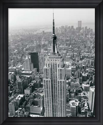 Framed Empire State Building / World Trade Center Print