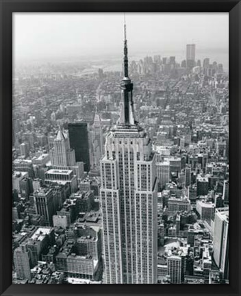 Framed Empire State Building / World Trade Center Print