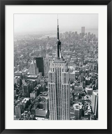 Framed Empire State Building / World Trade Center Print