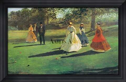 Framed Croquet Players Print