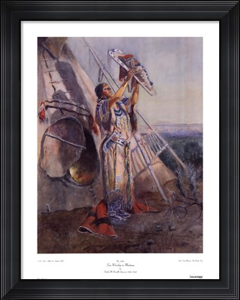 Framed Sun Worship In Montana Print