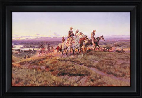 Framed Men Of The Open Range Print