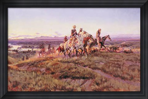 Framed Men Of The Open Range Print