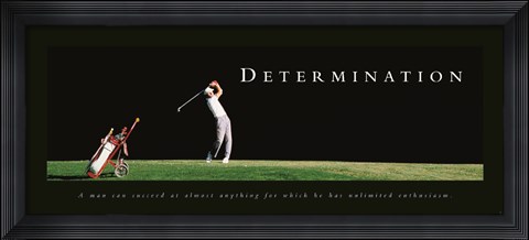 Framed Determination-Golfer Print