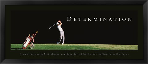 Framed Determination-Golfer Print