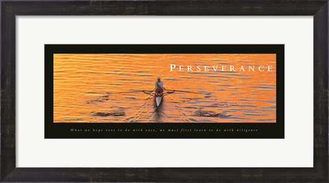 Framed Perseverance-Sculler Print