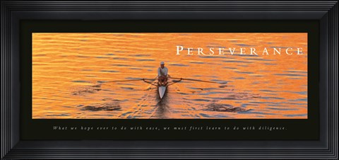 Framed Perseverance-Sculler Print