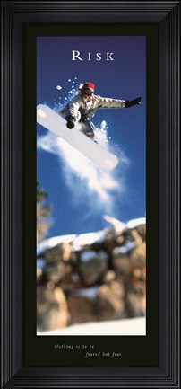 Framed Risk-Snowboarder II Print