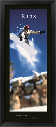 Framed Risk-Snowboarder II Print