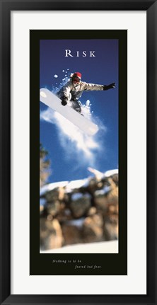 Framed Risk-Snowboarder II Print