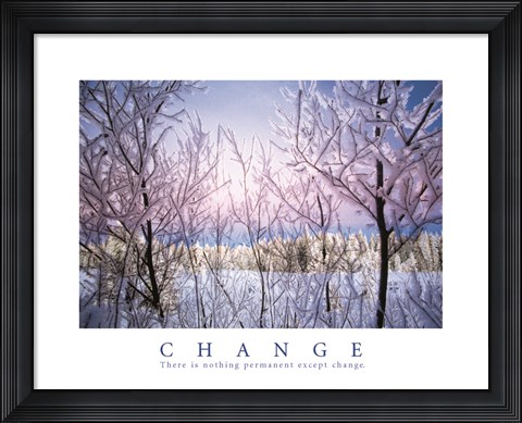 Framed Change-Snowy Trees Print