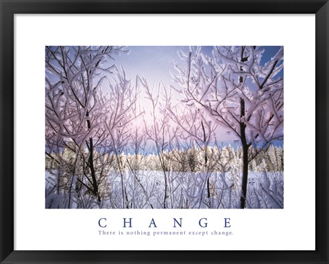 Framed Change-Snowy Trees Print