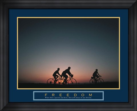 Framed Freedom - Family Biking Print