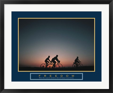 Framed Freedom - Family Biking Print