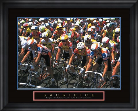 Framed Sacrifice - Starting Line Bicycle Race Print
