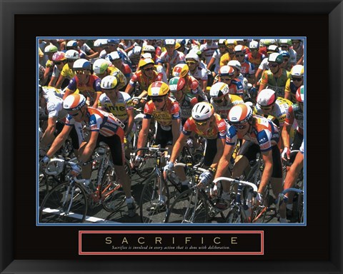 Framed Sacrifice - Starting Line Bicycle Race Print