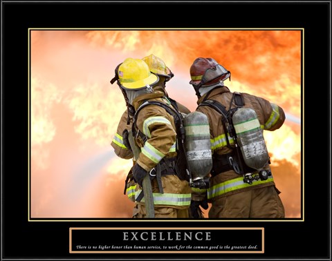 Framed Excellence - Three Firemen Print