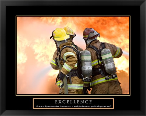 Framed Excellence - Three Firemen Print