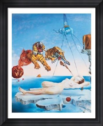 Framed Dream Caused by the Flight of a Bee Around a Pomegranate, A Second Before Awakening Print
