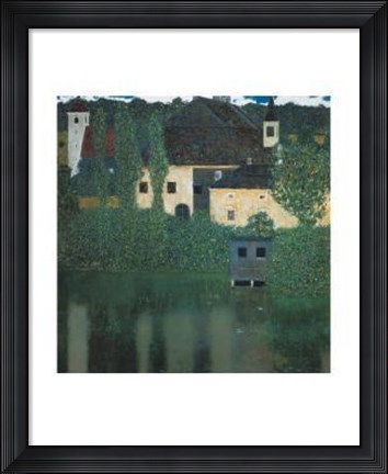Framed Unterach Manor On The Attersee Lake Print