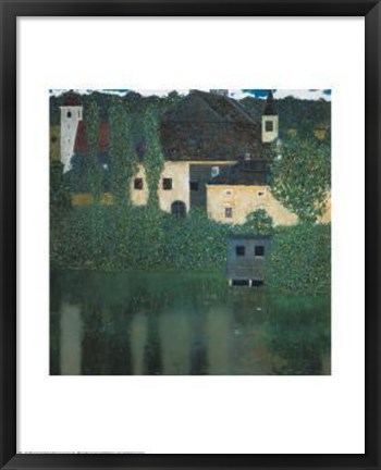 Framed Unterach Manor On The Attersee Lake Print